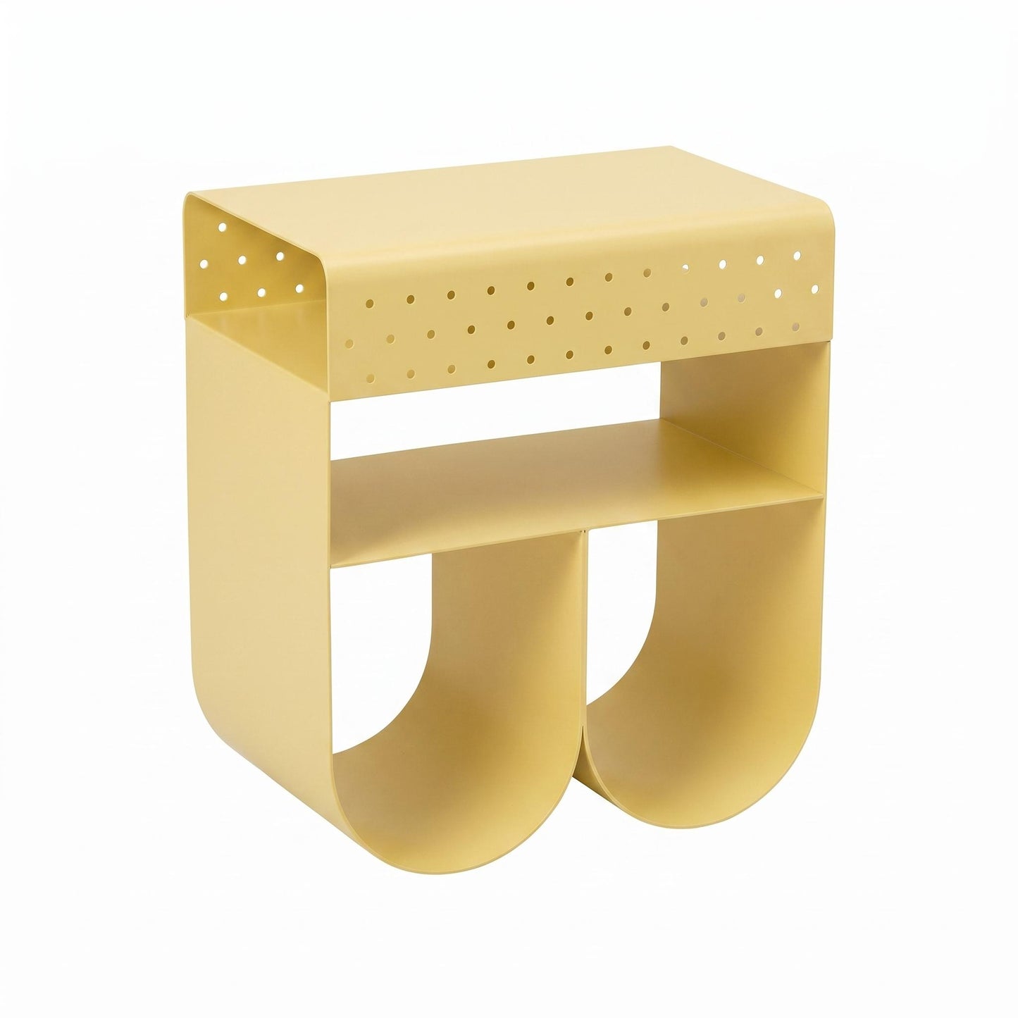 Modern Metal Side Table, Space-Saving Design – CRUL YELLOW