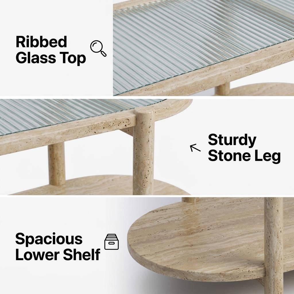 Modern Minimalist Coffee Table, Sleek Accent Design - CRUQRUITS