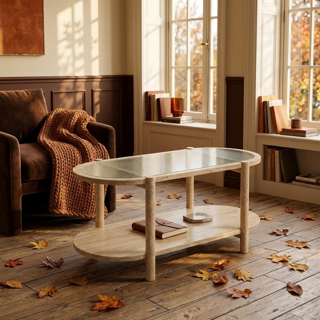 Modern Minimalist Coffee Table, Sleek Accent Design - CRUQRUITS