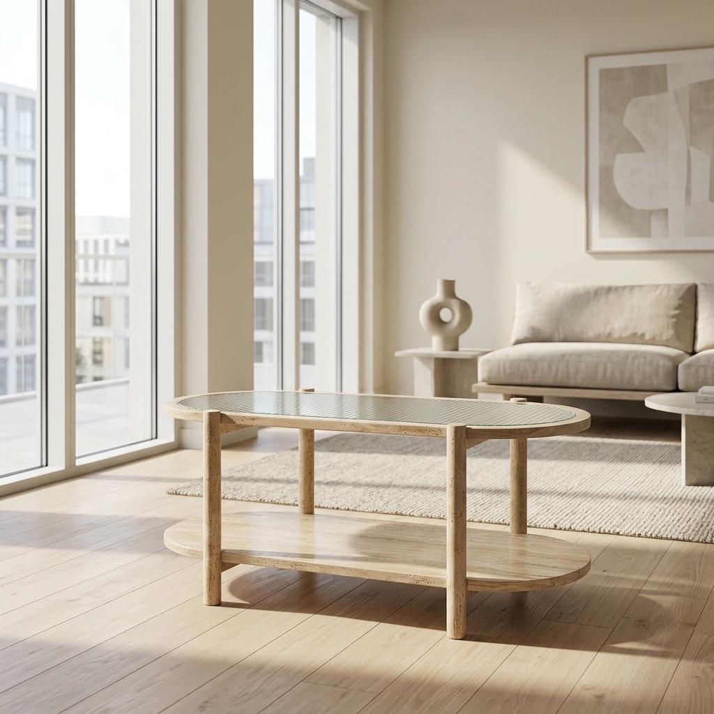 Modern Minimalist Coffee Table, Sleek Accent Design - CRUQRUITS
