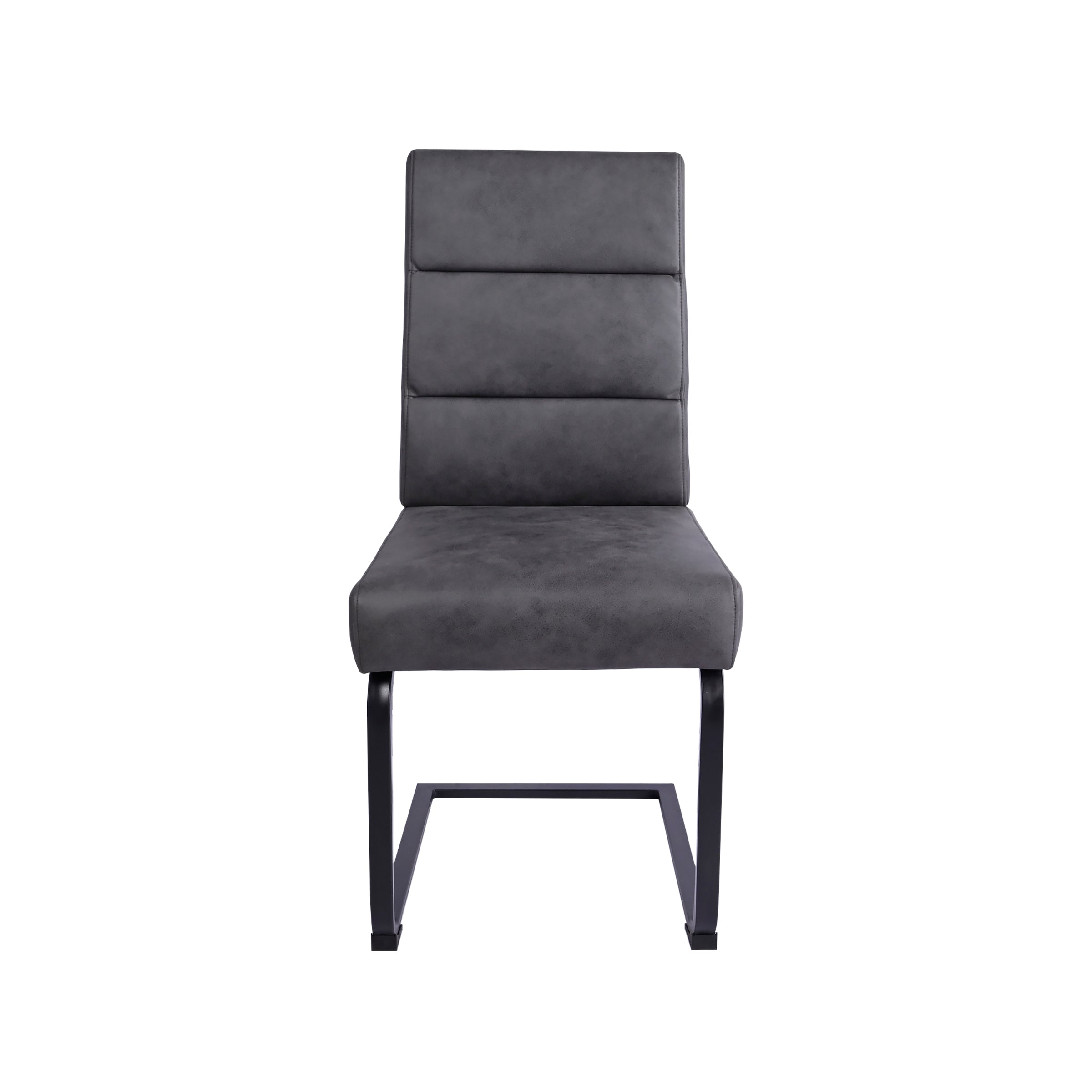 Modern Grey Fabric Dining Chair - CRUSH GREY