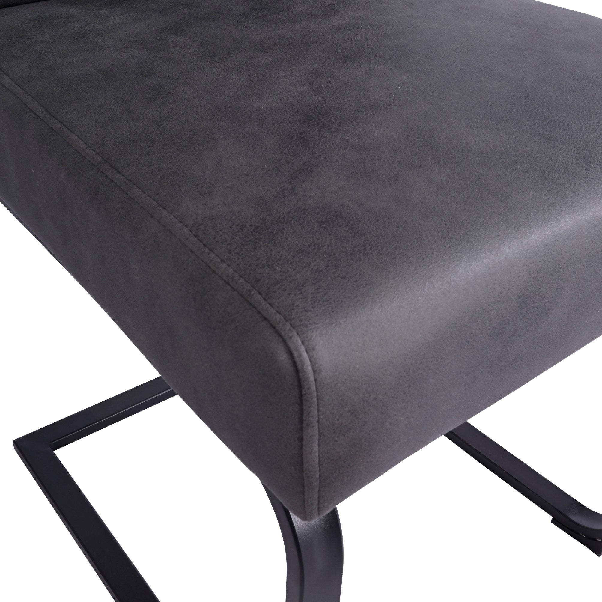 Modern Grey Fabric Dining Chair - CRUSH GREY