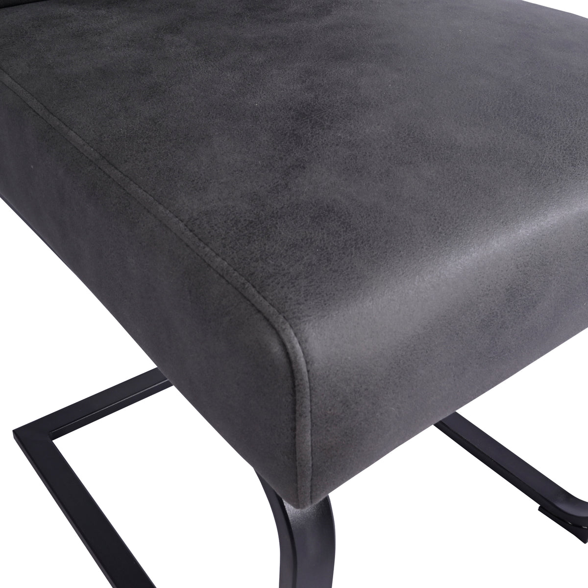 Modern Grey Fabric Dining Chair - CRUSH GREY