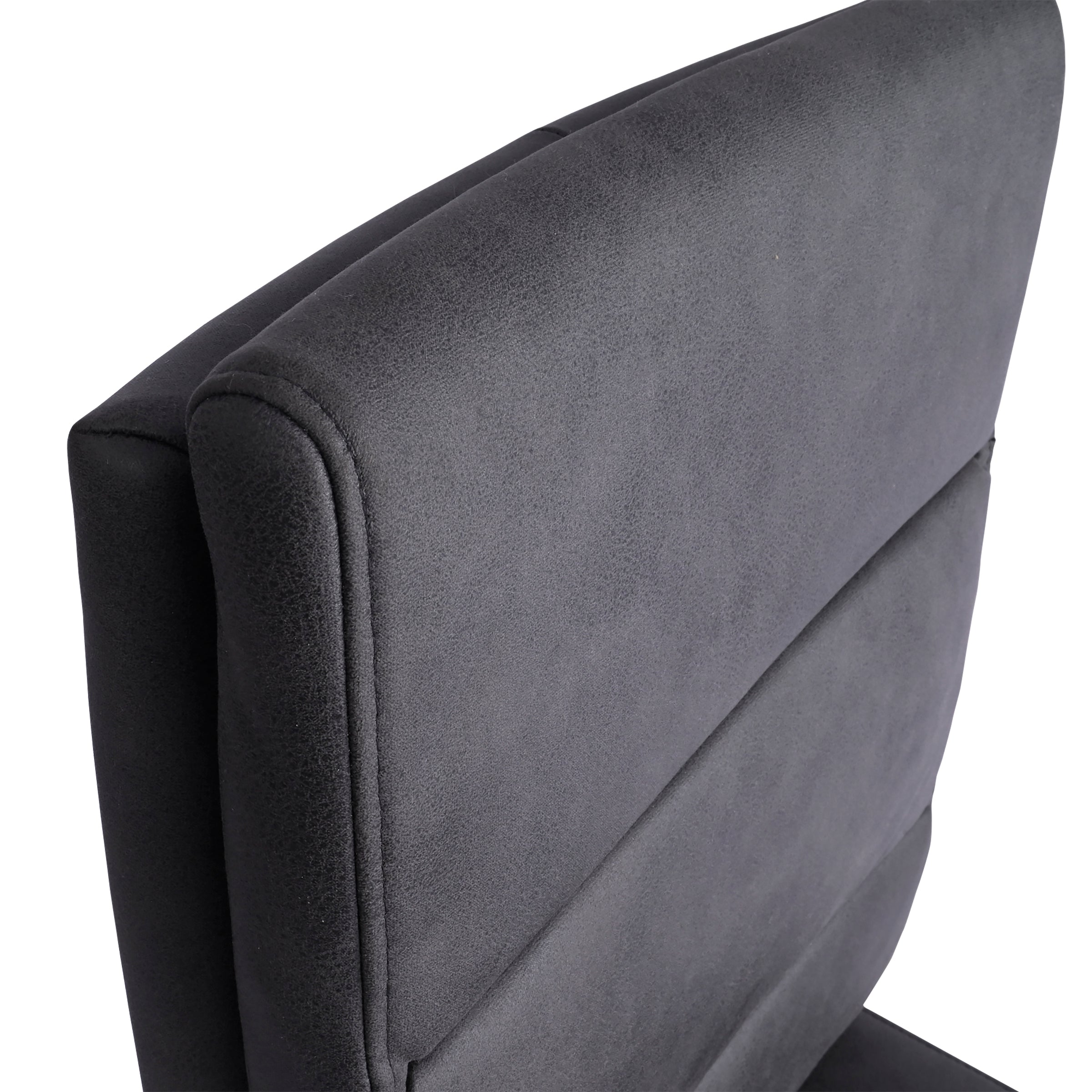 Modern Grey Fabric Dining Chair - CRUSH GREY