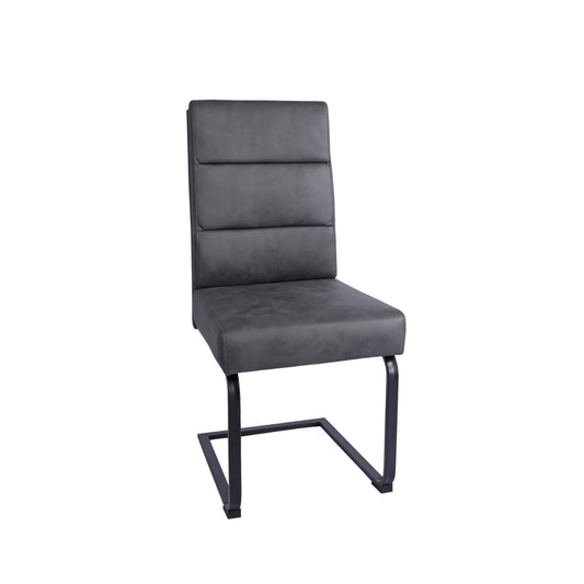 Modern Grey Fabric Dining Chair - CRUSH GREY