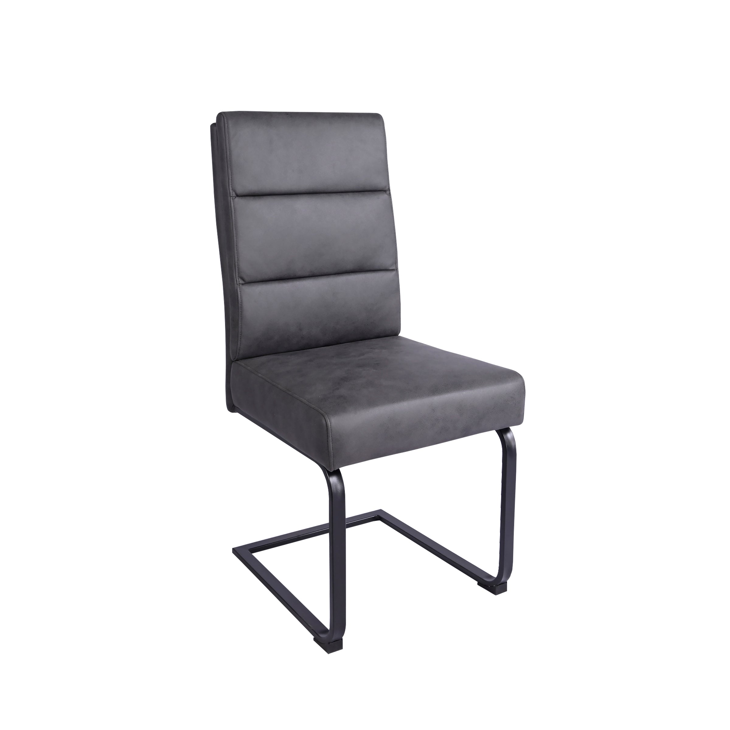 Modern Grey Fabric Dining Chair - CRUSH GREY