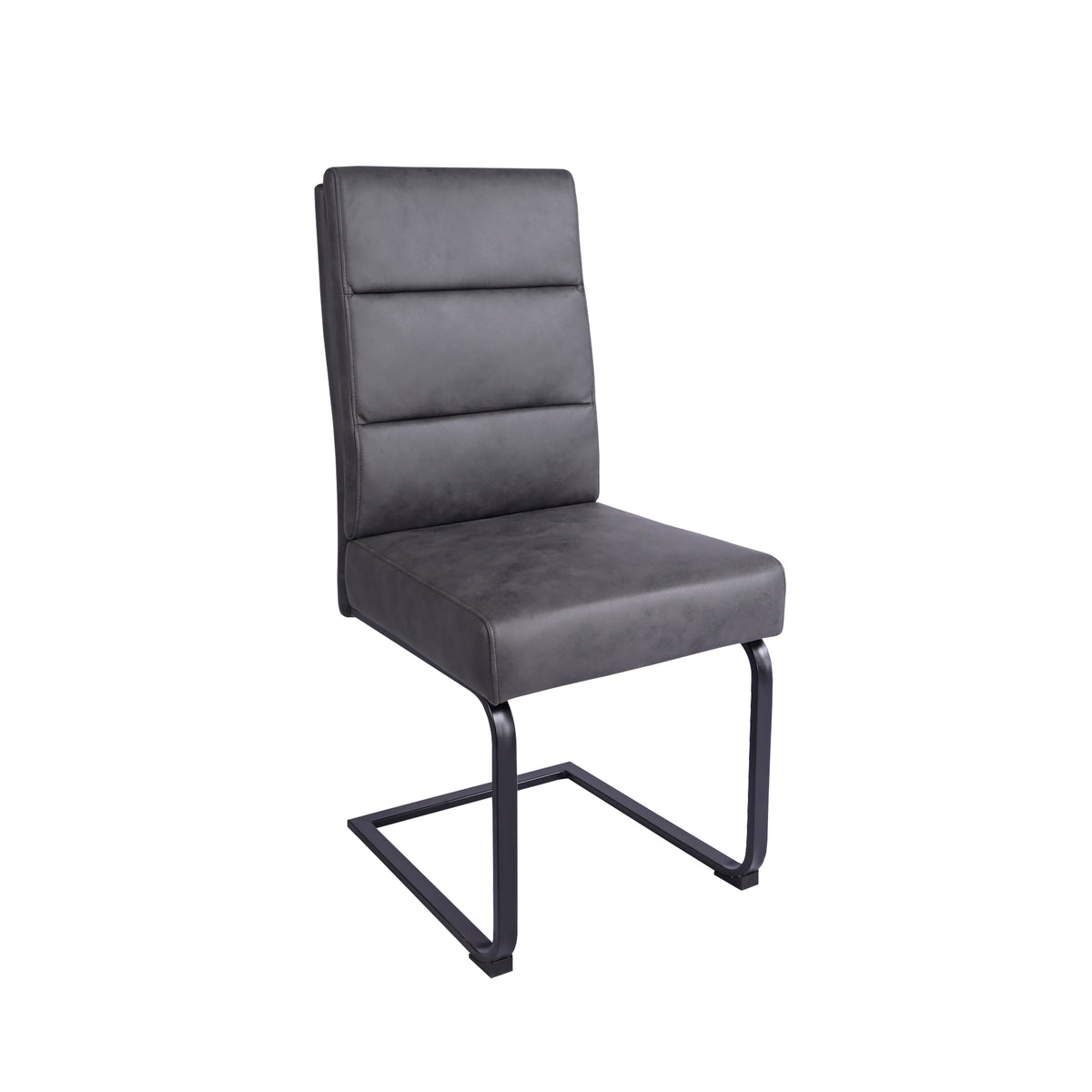 Modern Grey Fabric Dining Chair - CRUSH GREY