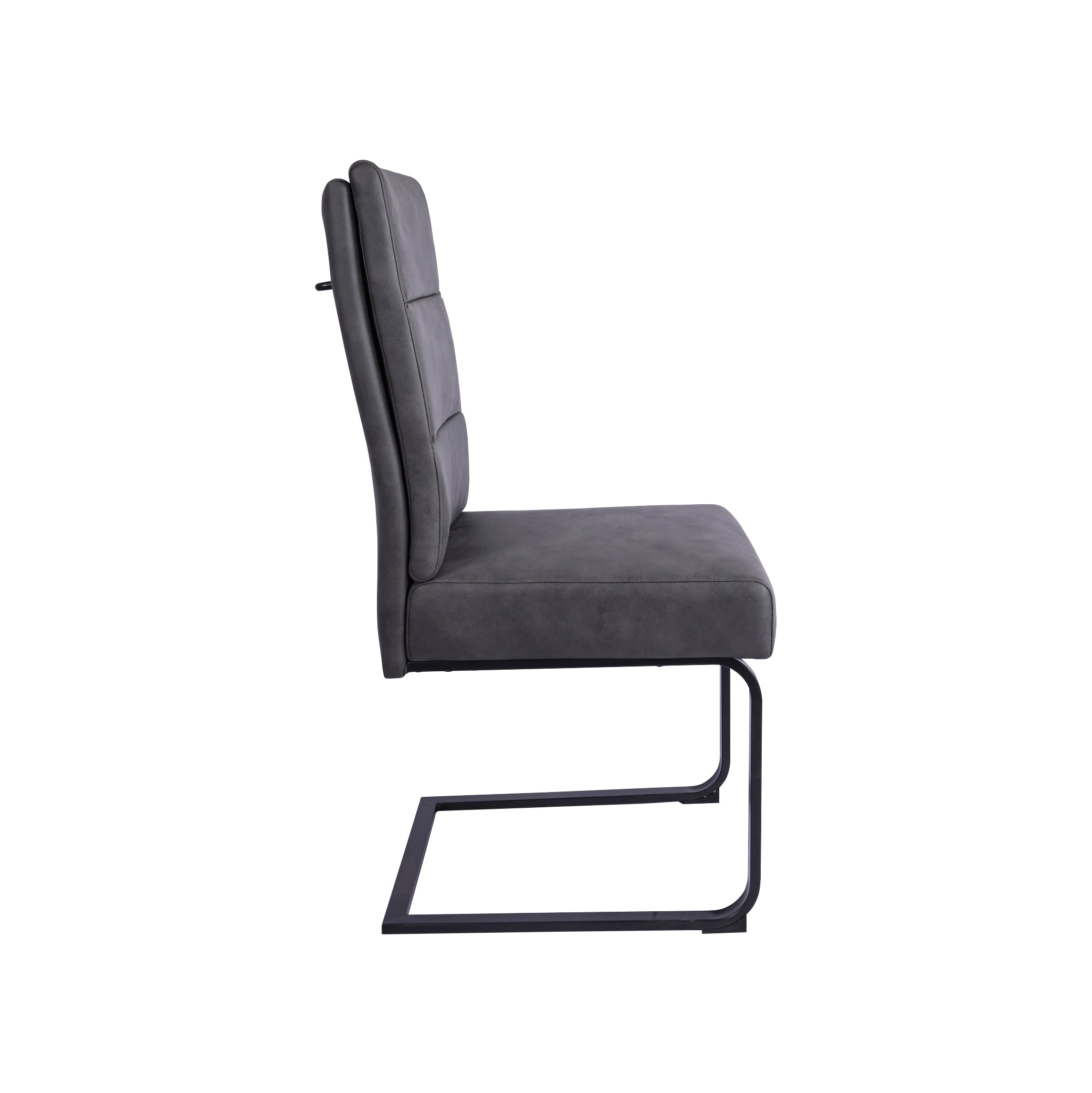 Modern Grey Fabric Dining Chair - CRUSH GREY