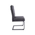 Modern Grey Fabric Dining Chair - CRUSH GREY