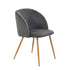 Modern Velvet Dining Chair – YNEZ DARK GREY
