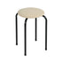 Modern Minimalist Fabric Stool, Metal Legs - DANNY BK BEIGE