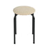 Modern Minimalist Fabric Stool, Metal Legs - DANNY BK BEIGE