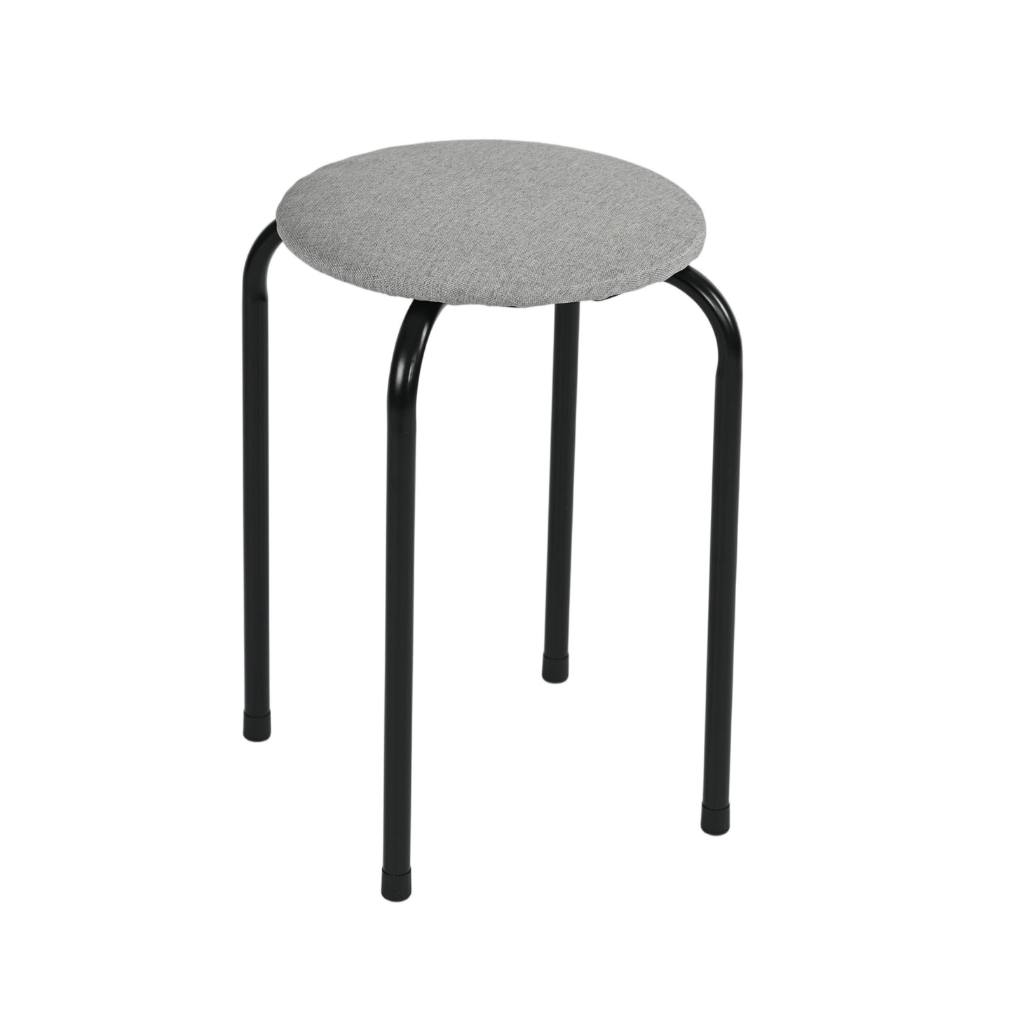 Modern Fabric Stool, Metal Legs – DANNY BK GRAY
