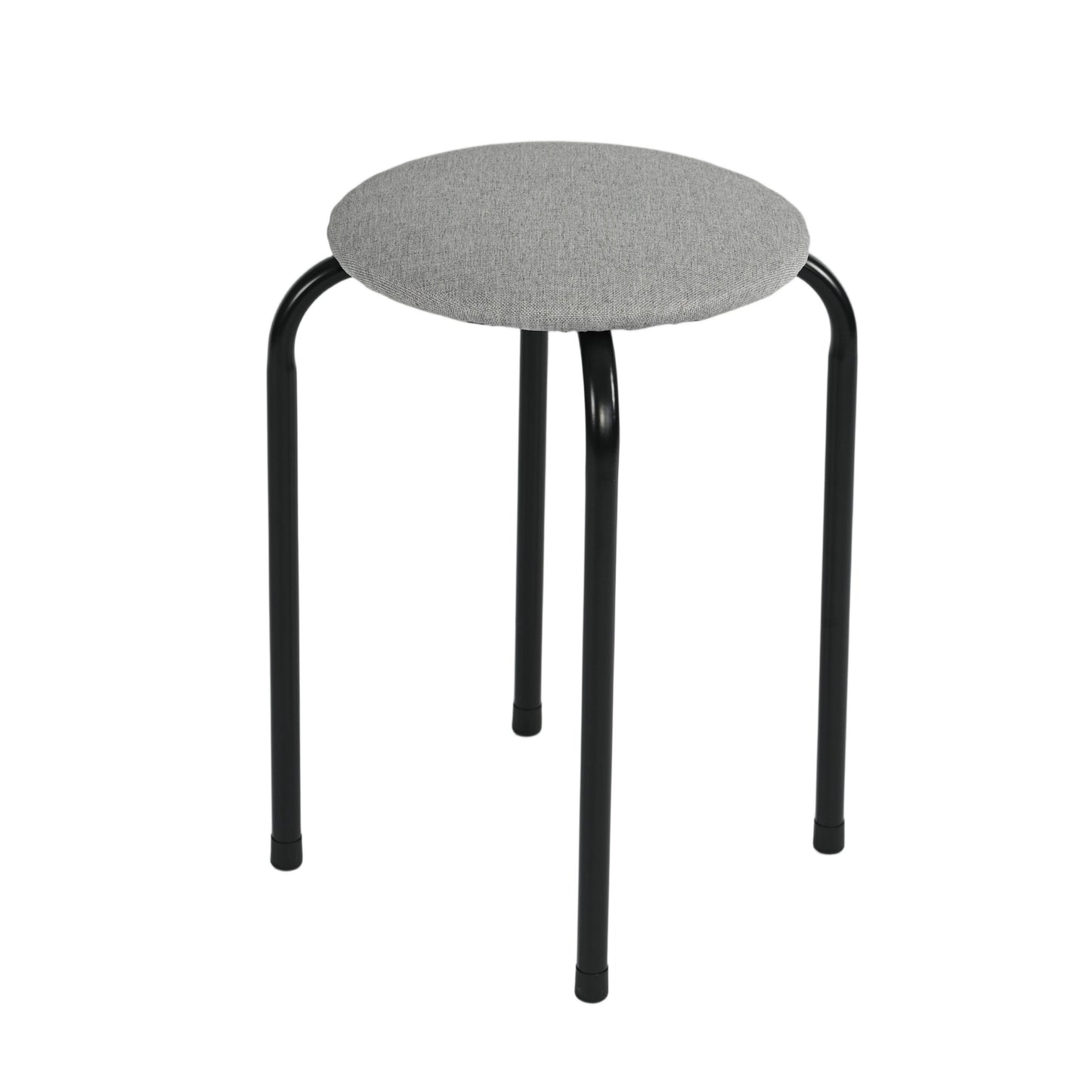 Modern Fabric Stool, Metal Legs – DANNY BK GRAY
