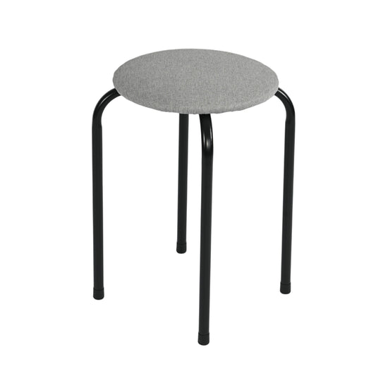Modern Fabric Stool, Metal Legs – DANNY BK GRAY