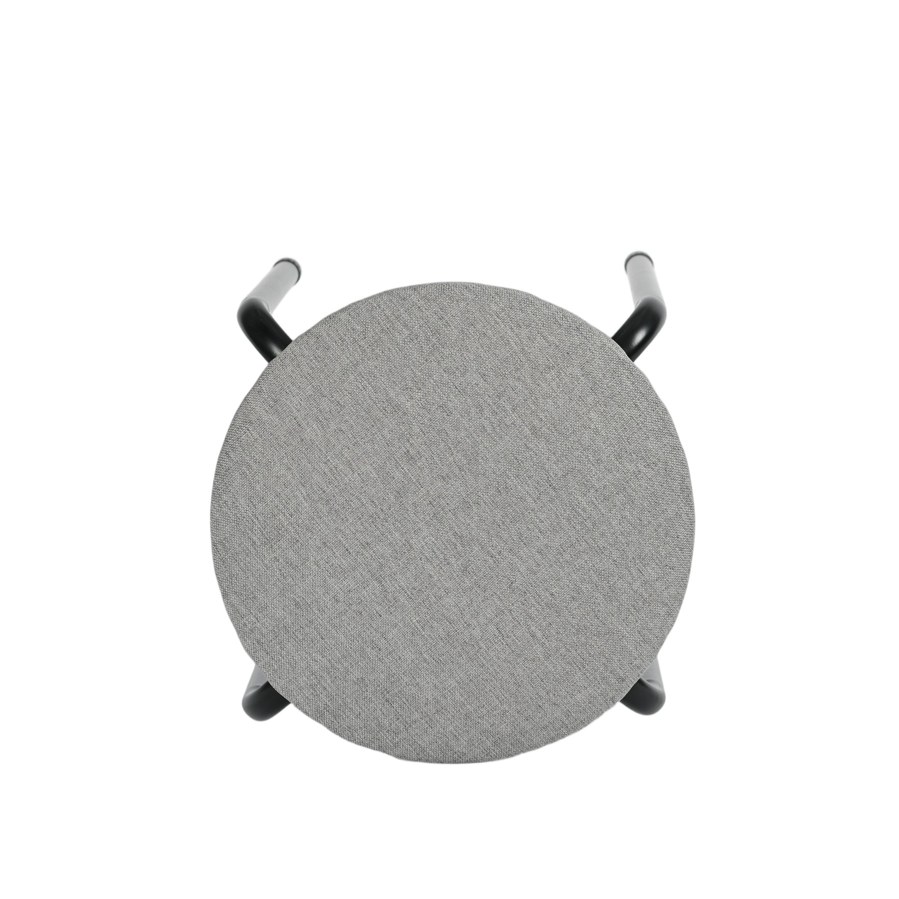 Modern Fabric Stool, Metal Legs – DANNY BK GRAY