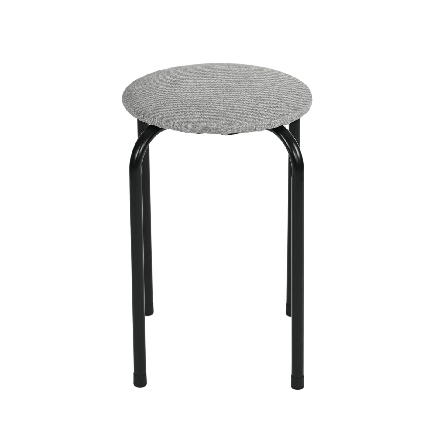 Modern Fabric Stool, Metal Legs – DANNY BK GRAY