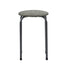 Modern Fabric Stool, Metal Legs - DANNY COMO GREY-GREEN