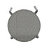 Modern Fabric Stool, Metal Legs - DANNY COMO GREY-GREEN