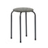Modern Fabric Stool, Metal Legs - DANNY COMO GREY-GREEN