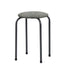 Modern Fabric Stool, Metal Legs - DANNY COMO GREY-GREEN