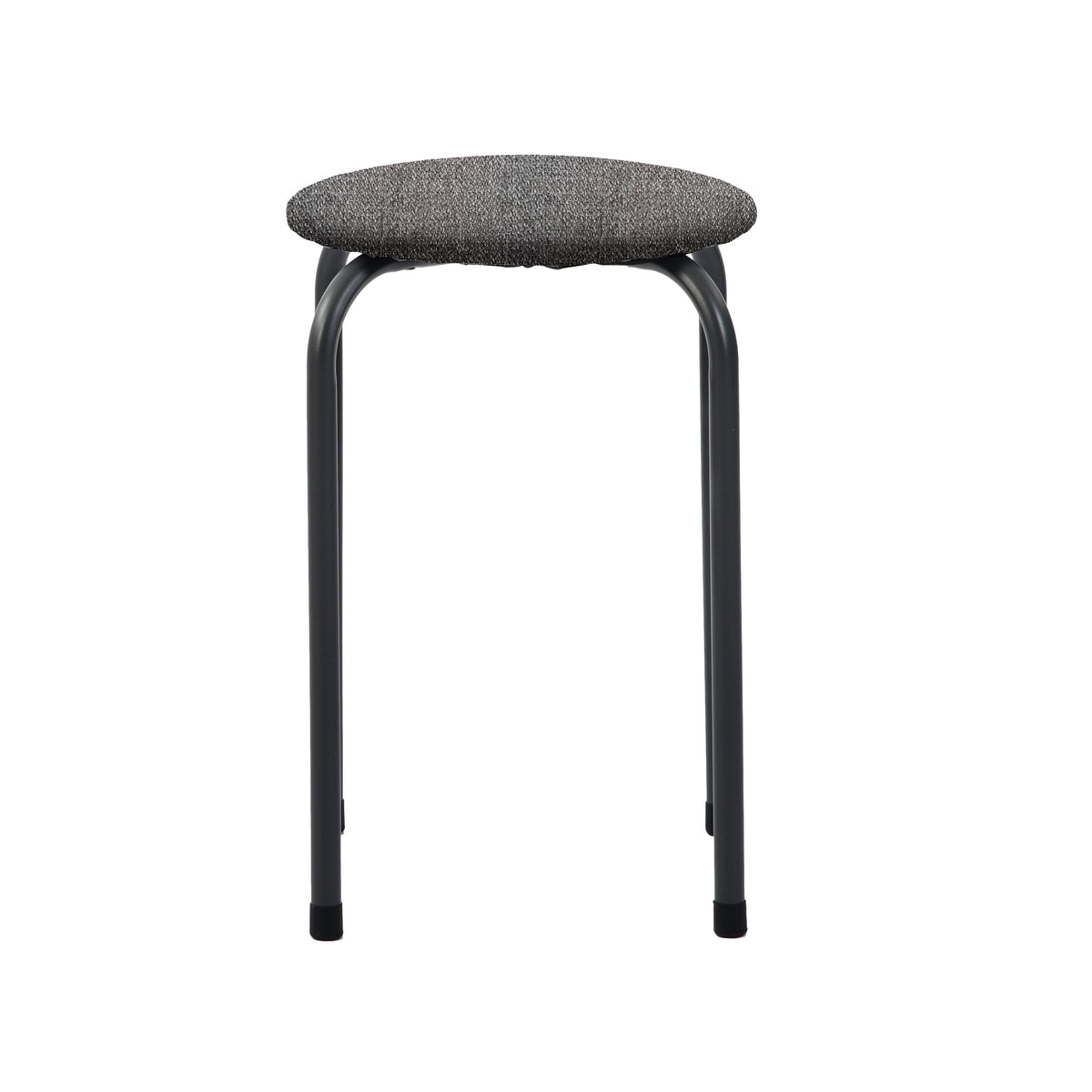 Modern Fabric Stool, Metal Legs - DANNY COMO GREY
