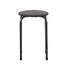 Modern Fabric Stool, Metal Legs - DANNY COMO GREY