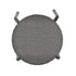 Modern Fabric Stool, Metal Legs - DANNY COMO GREY