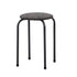 Modern Fabric Stool, Metal Legs - DANNY COMO GREY