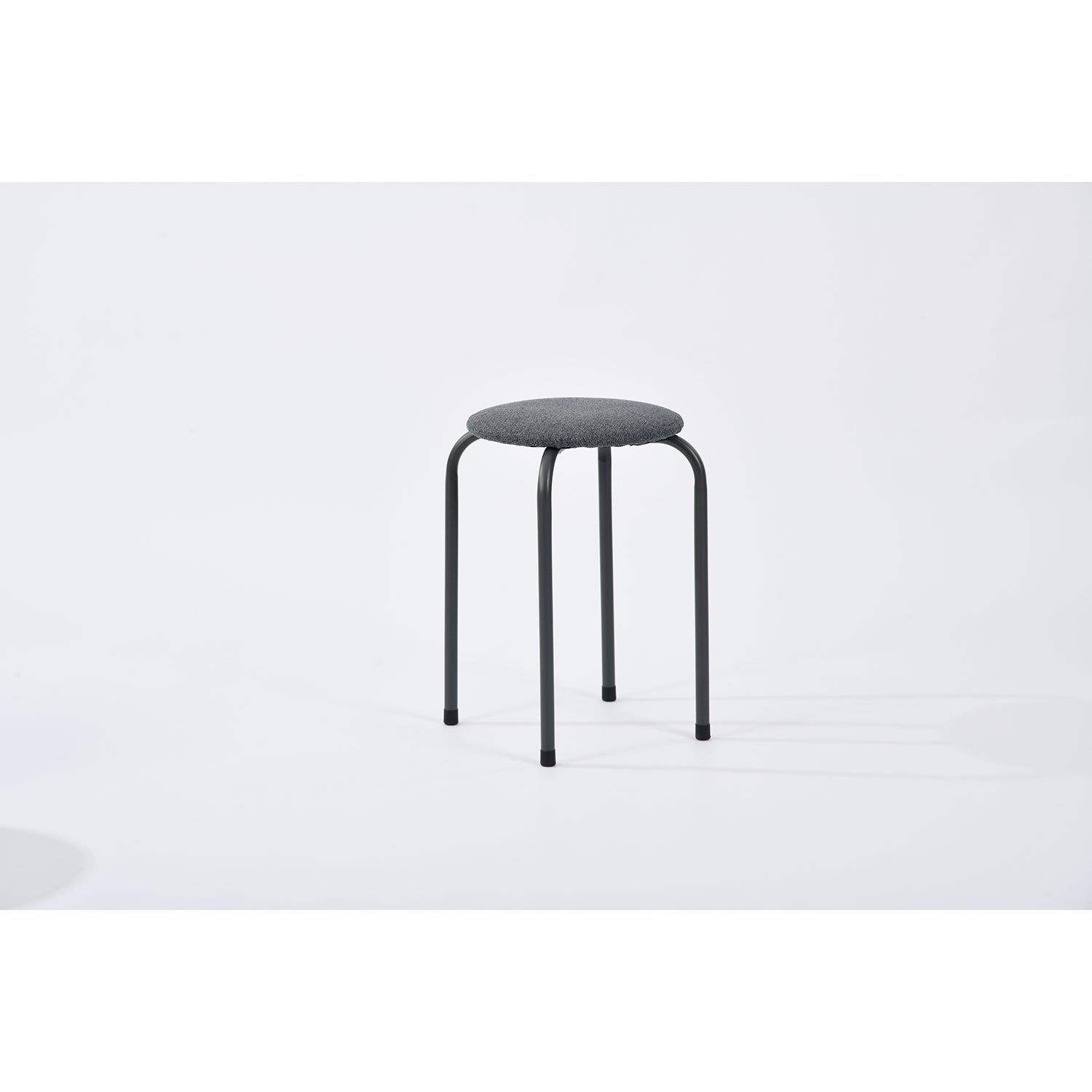 danny corduroy grey a - dark grey stool - upholstered compact seating or footrest