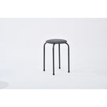 danny corduroy grey a - dark grey stool - upholstered compact seating or footrest