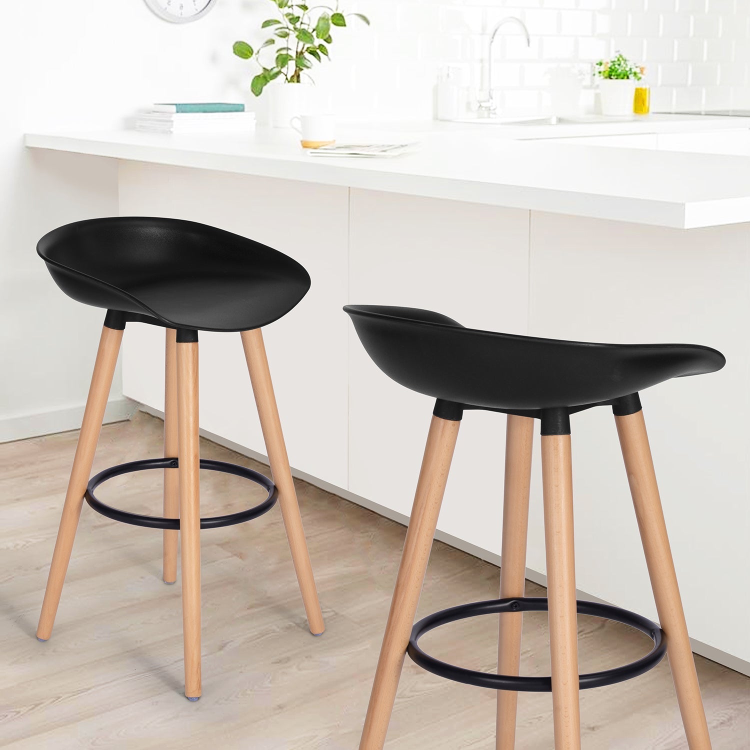 Dearborn Solid Wood Leg Bar Stool