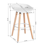 Dearborn Solid Wood Leg Bar Stool