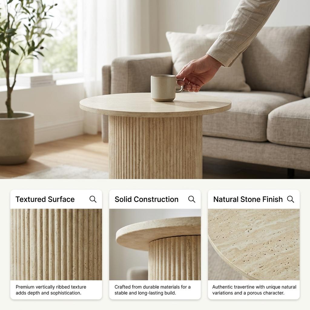 Modern Accent MDF End Table - DELOR