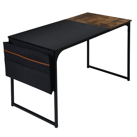 Dembe Kd 120Cm Fabric Black Brown Office Desk