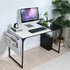 Dembe Kd 120Cm Fabric Black Brown Office Desk
