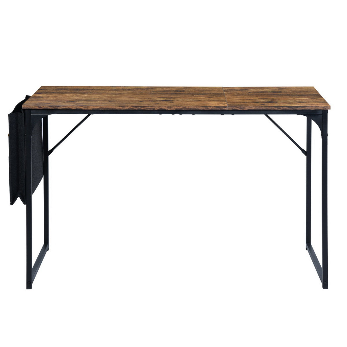 Dembe Kd 120Cm Fabric Black Brown Office Desk