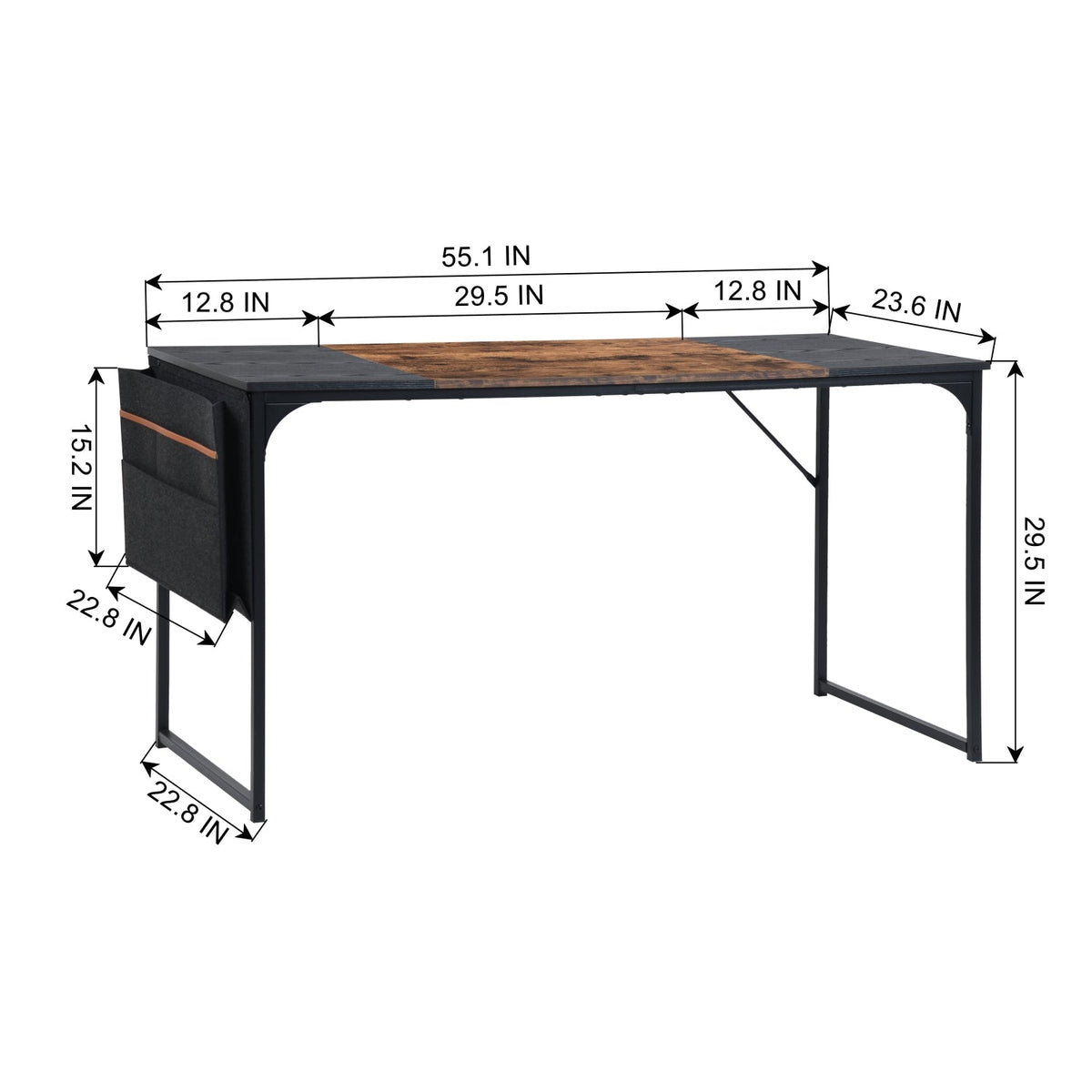 Dembe Kd 140Cm Fabric Office Desk