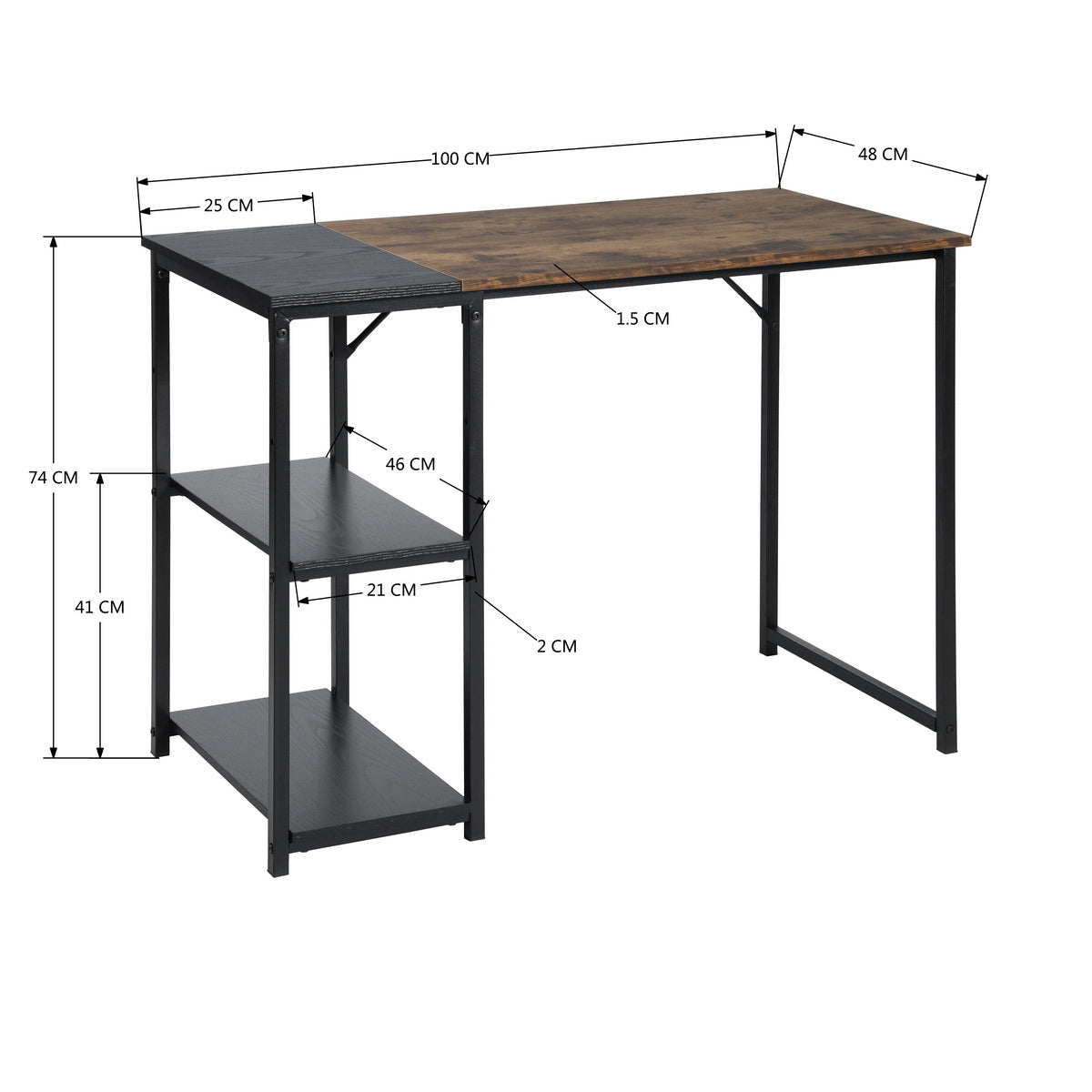 Dembe Shelves 100Cm A Office Desk