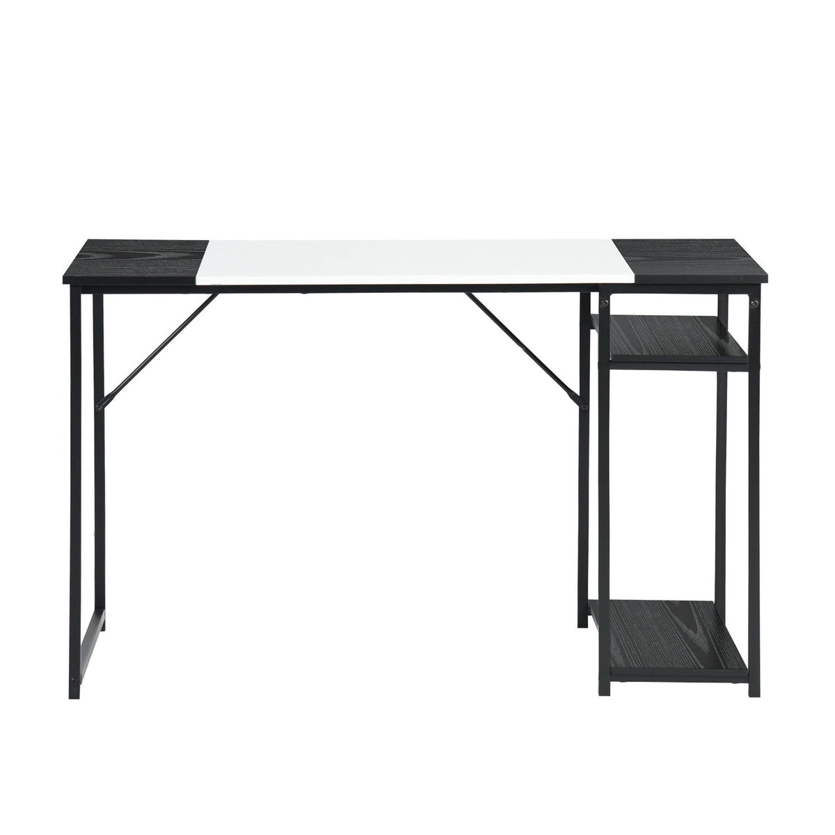 Dembe Shelves 120Cm Black Brown Office Desk