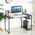 Dembe Shelves 140Cm Black Brown Office Desk