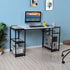 Dembe Shelves Plus 120Cm Black Brown Office Desk
