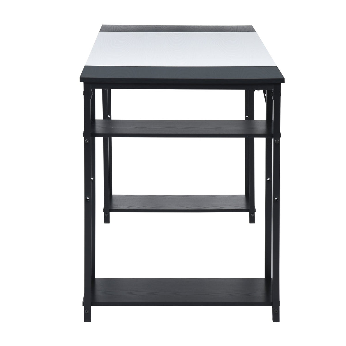 Dembe Shelves Plus 120Cm Black Brown Office Desk