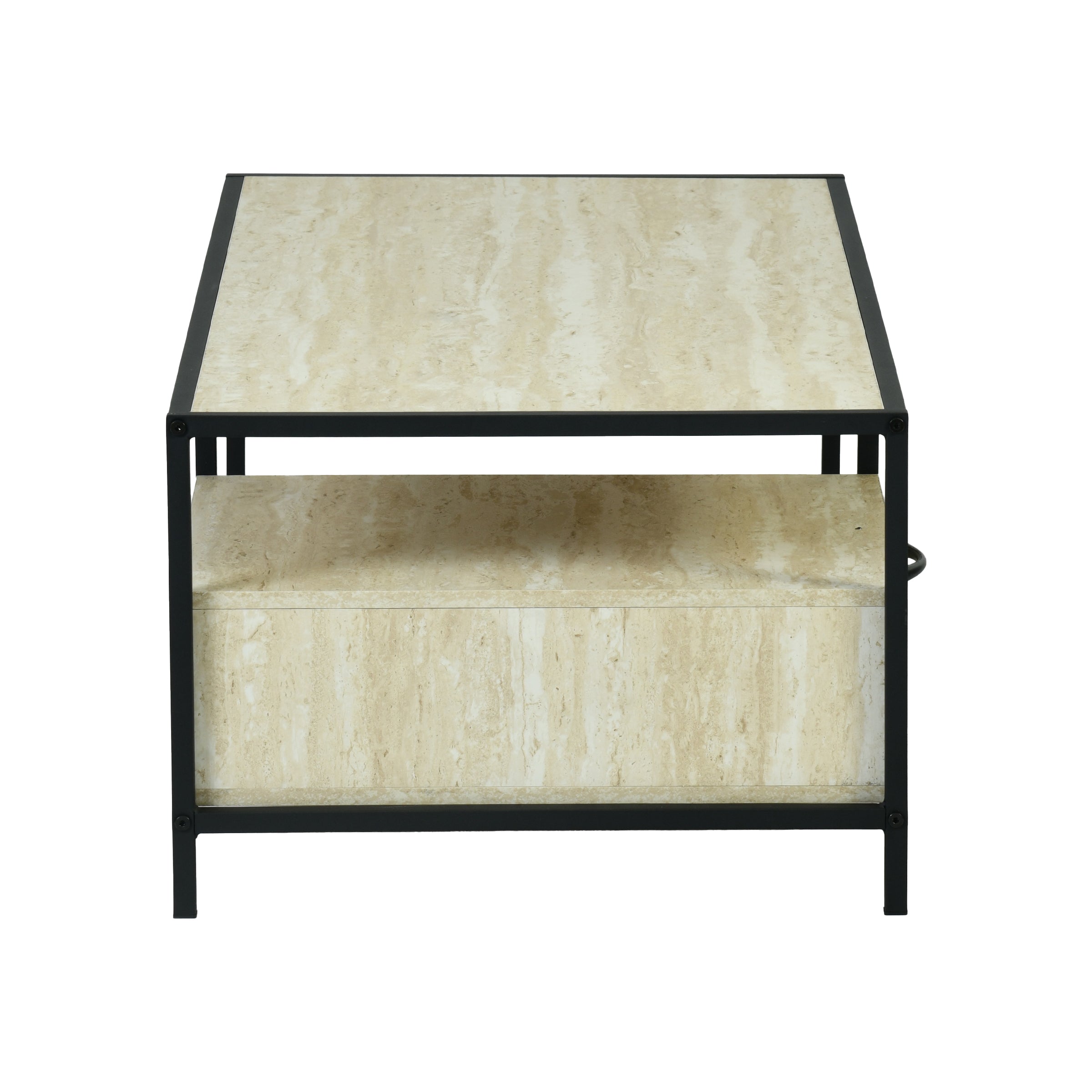 Captate Modern Minimalist Coffee Table, MDF & Metal - DENEB
