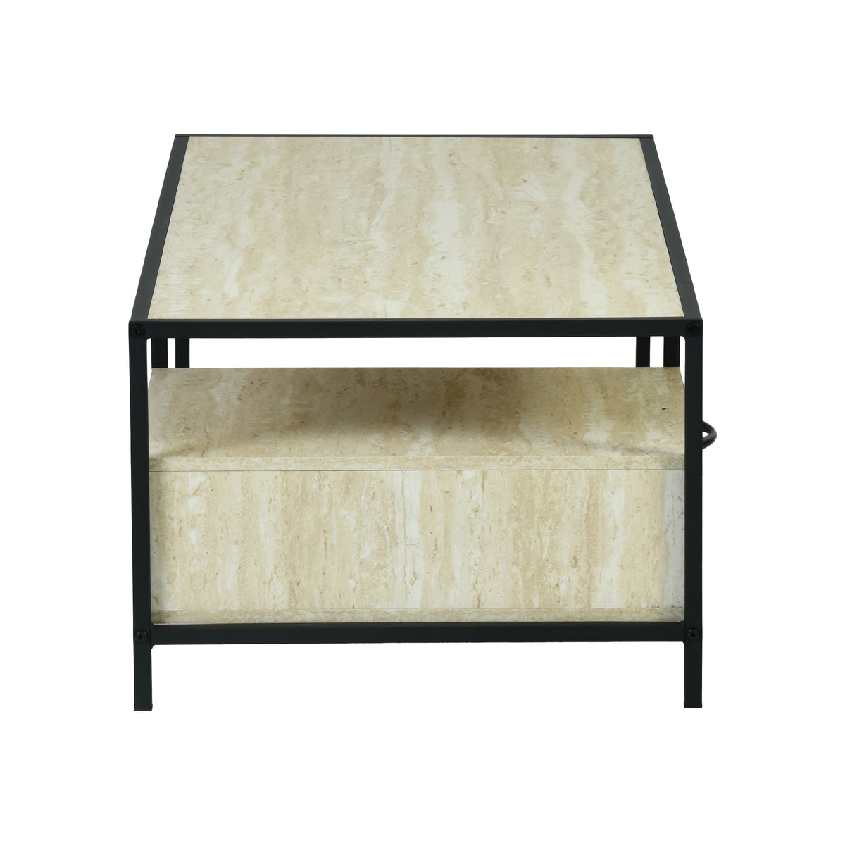 Captate Modern Minimalist Coffee Table, MDF & Metal - DENEB
