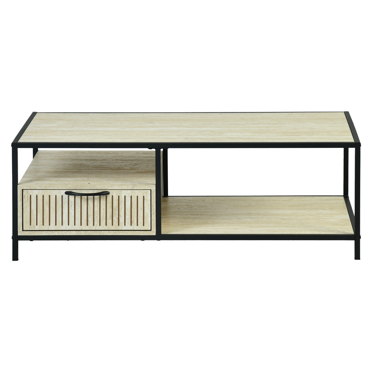 Captate Modern Minimalist Coffee Table, MDF & Metal - DENEB