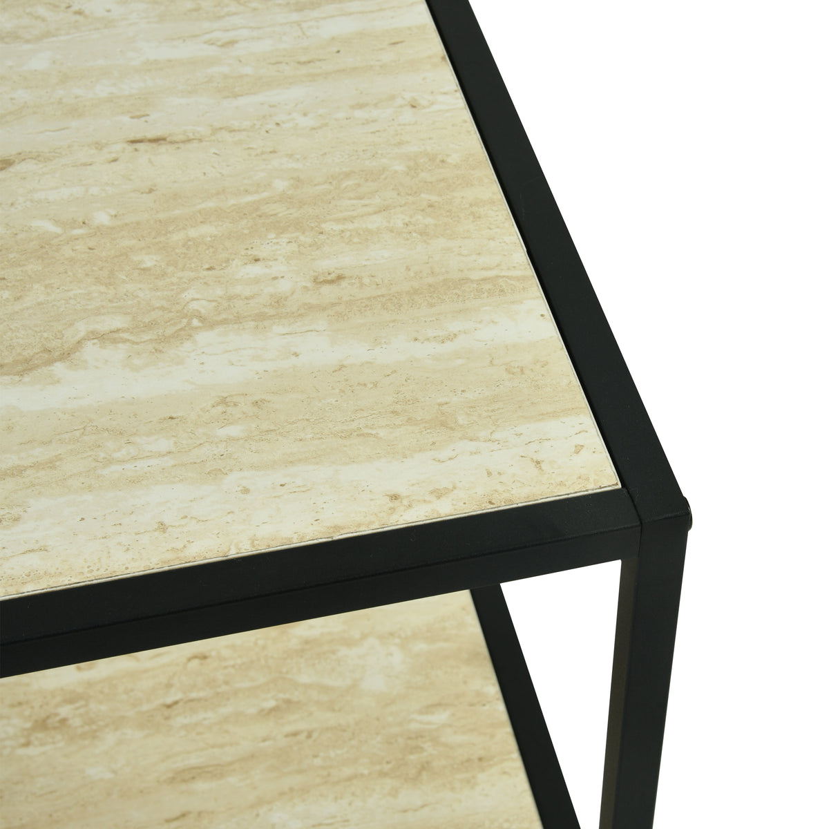 Captate Modern Minimalist Coffee Table, MDF & Metal - DENEB