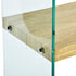 Modern Oak Floating Shelf, Tempered Glass Sides – DESOTO 4