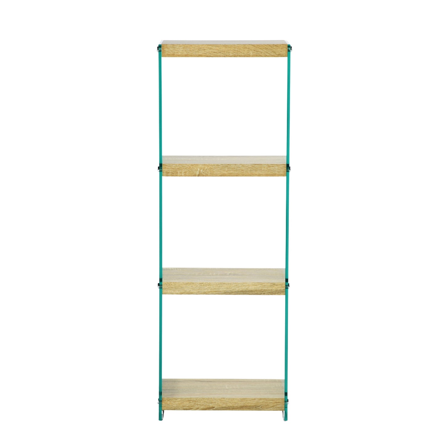 Modern Oak Floating Shelf, Tempered Glass Sides – DESOTO 4