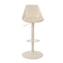 Modern Cream Bar Stool, Fabric Cushion & Metal Base - DINO VINCI